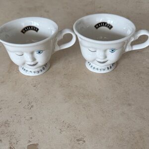 White Baileys Helen Hunt Mugs Ceramic Face Mugs - Set of 2